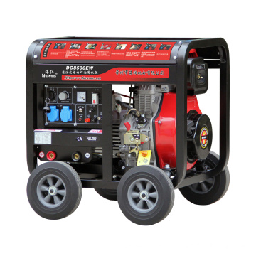 HiARNS 2KW Generador de soldador diesel portátil abierto de 2kw con ruedas y mango de 10 pulgadas